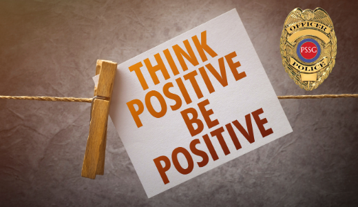 graphic that says think positive be positive